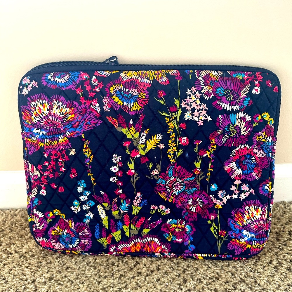 Vera Bradley Laptop Sleeve in Midnight Wildflowers